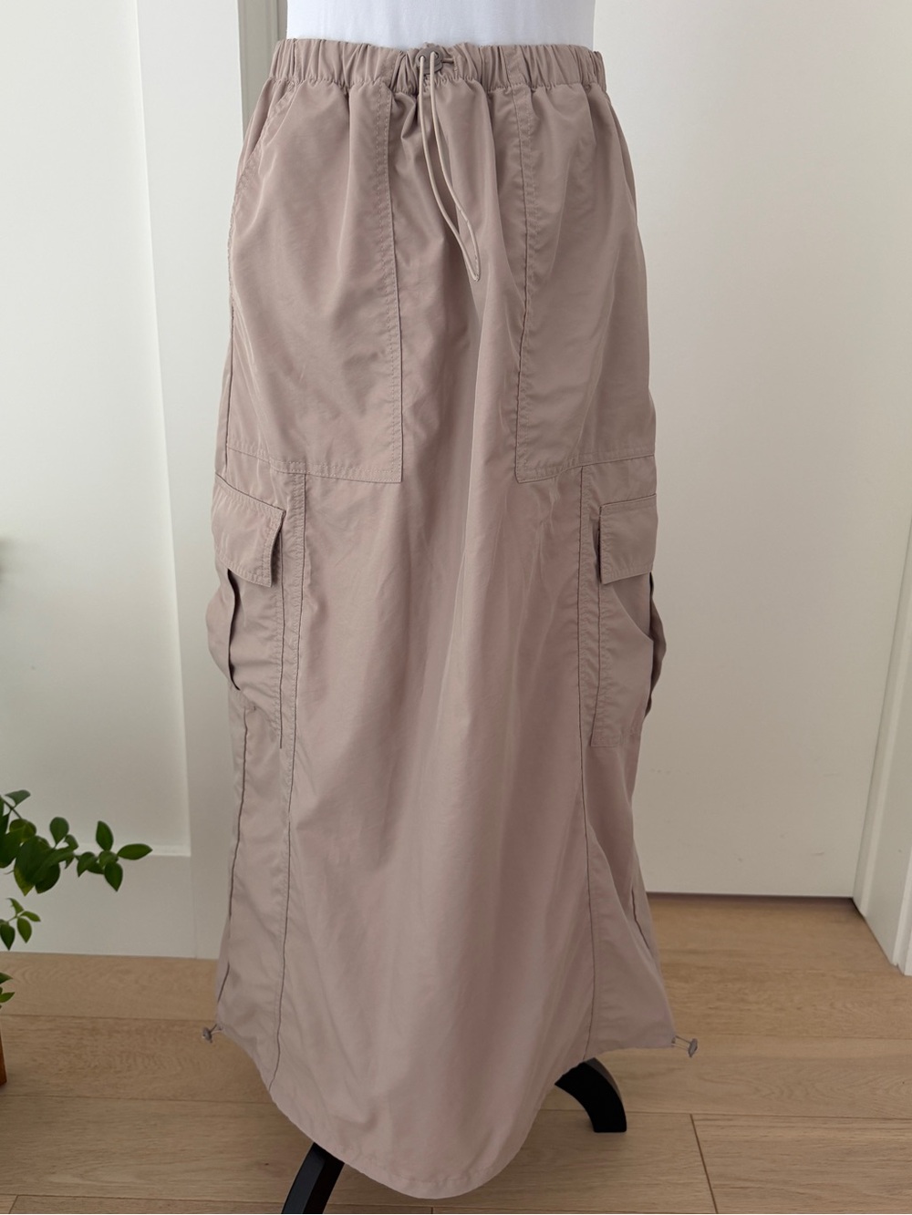 BLUENOTES Parachute Skirt Cargo Pockets Utility Casual Streetwear Lightweight